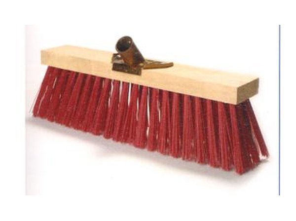 Balai cantonnier PVC rouge