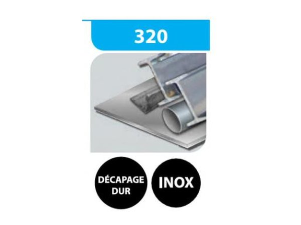 Brosse pinceau fil inox ondulé sur tige Ø 22