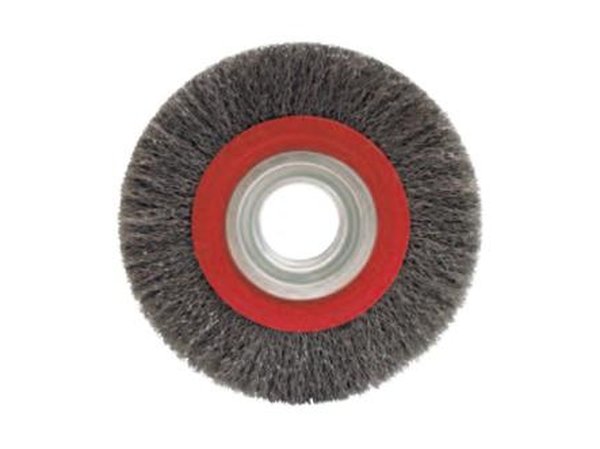 Brosses circulaires fil acier ondulé pour touret (décapage dur)