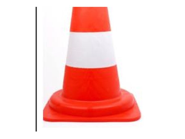 Cône de signalisation plastique 50 cm