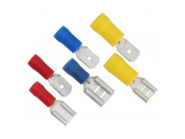 Cosses plates isolées mâles et femelles 2,8 à 9,5 mm (boîte de 100)