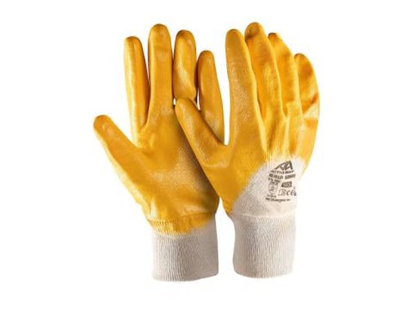 Gants Ultra Light jaune coton enduit nitrile 3/4 3121X